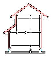 フェノールフォーム素材高断熱ボード住宅用外断熱建材「ネオマフォーム」外張り断熱工法概略図