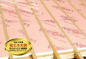 フェノールフォーム素材高断熱ボード住宅用外断熱建材「ネオマフォームカット品」在来工法床使用例